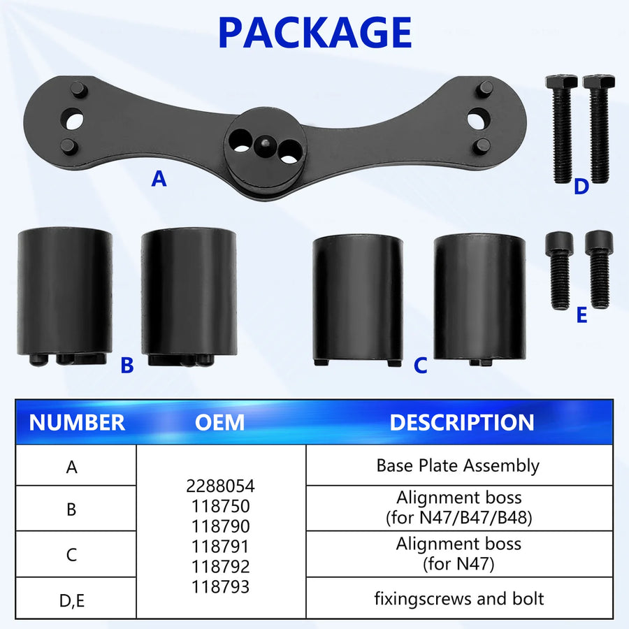 BMW B47/B48/N47 Engine Balance Shaft Alignment Tool Kit