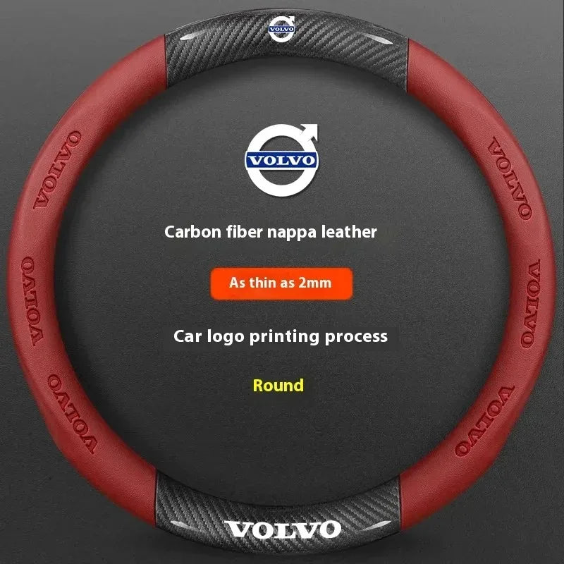 Carbon-Fiber-Leather Steering Wheel Cover – Select Volvo Models