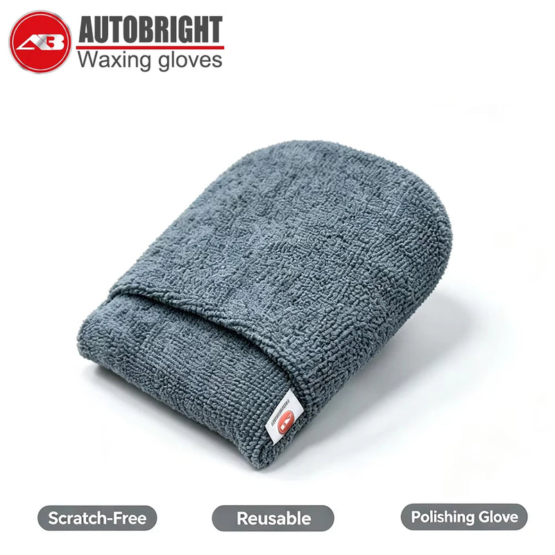 Microfiber Car Wax Applicator Mitts with Hand Pocket