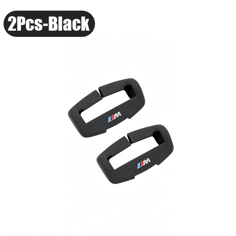 1/2-Piece Silicone Car Seat Belt Buckle Protective Cover Decorative for BMW E90 G80 M3 G30 M5 F82