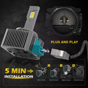 D1S/D2S/D3S/D4S/D5S/D8S LED Headlight Conversion Bulb – 6000K