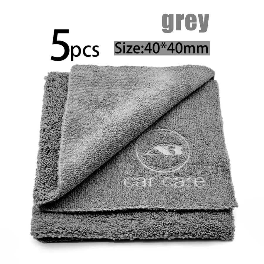 40 x 40 cm Microfiber Car Cleaning Towels, 5-Pack