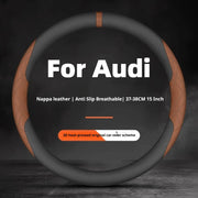 Nappa Steering Wheel Cover for Audi B8 A3 8P B6 B7 A6 A5 A8 D3 C8 Q7 4L F3 8t B9