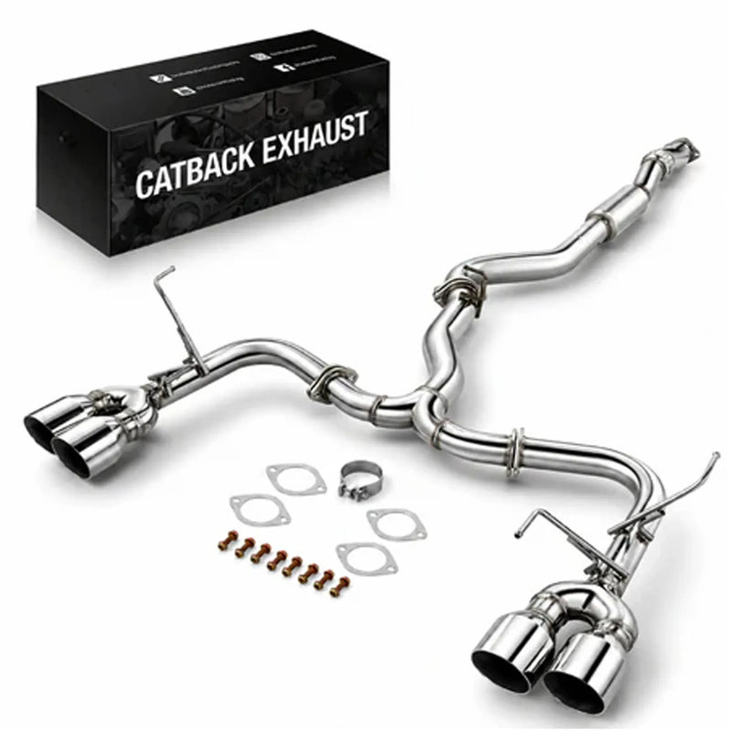 Subaru WRX/STI Stainless Cat-Back Exhaust with Quad 4-Inch Tips – 2015–2022