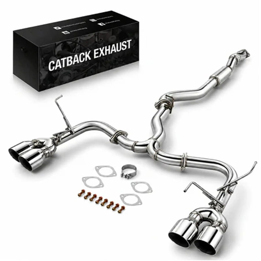 Subaru WRX/STI Stainless Cat-Back Exhaust with Quad 4-Inch Tips – 2015–2022