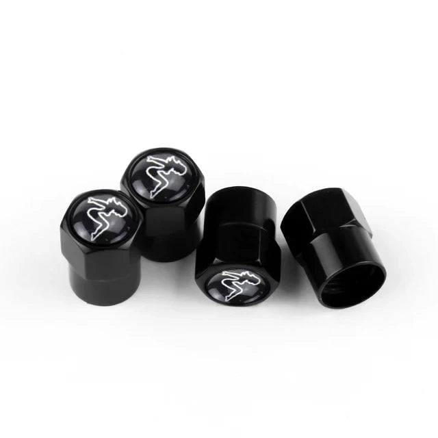 4-Piece Aluminum-Alloy Tire Valve Cap Set