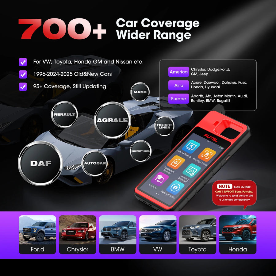 Autel MaxiIM KM100/KM100X Key Fob Programming and Immobilizer Tool