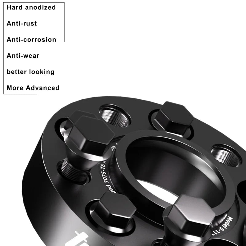 M12X1.5 Wheel Spacers for BMW 5 Series PCD 5x120 72.6 Forged Black Wheel
