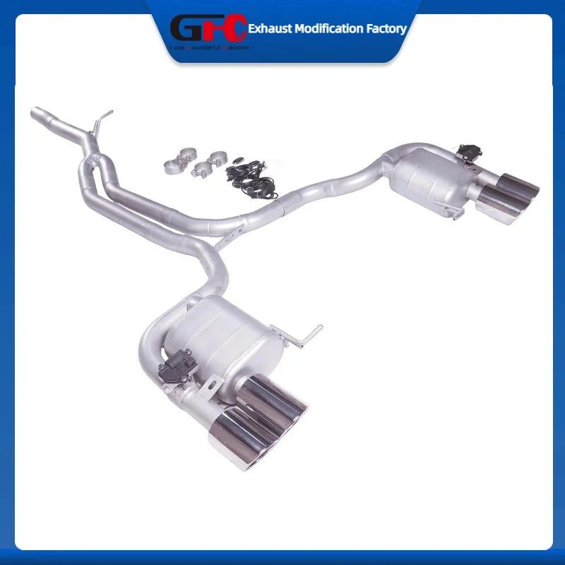 304 Stainless Steel Valved Cat-Back Exhaust System for Porsche Macan 2018-2024