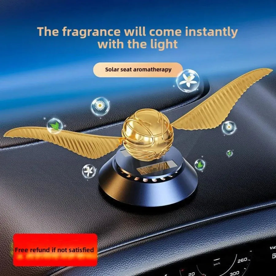 Solar-Powered Rotating Car Aroma Diffuser