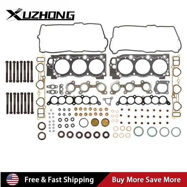 Fits 95-04 Toyota Tacoma Tundra 4Runner 3.4L Full Gasket Set Bolts 5VZFE