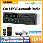 Retro 1-DIN Bluetooth Car Stereo with FM, AM, RDS, DAB and USB