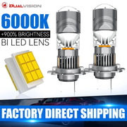 2-Piece LED Projector Headlight Bulb for H4/H7/H11/9005/9006 – CANBUS