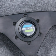 Spoon Sports-Style 350 mm Black-Spoke Leather Steering Wheel