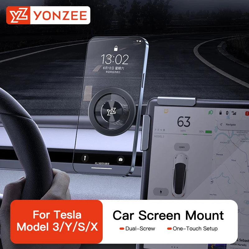 Magnetic Phone Mount for Tesla Model 3/Y Highland and Juniper