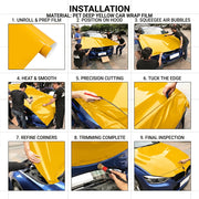 Dark Yellow Gloss Automotive Vinyl Wrap Film