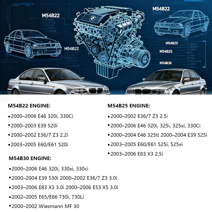 Performance Exhaust Headers for BMW (2000-2006: )- Fits 2.5L 3.0li