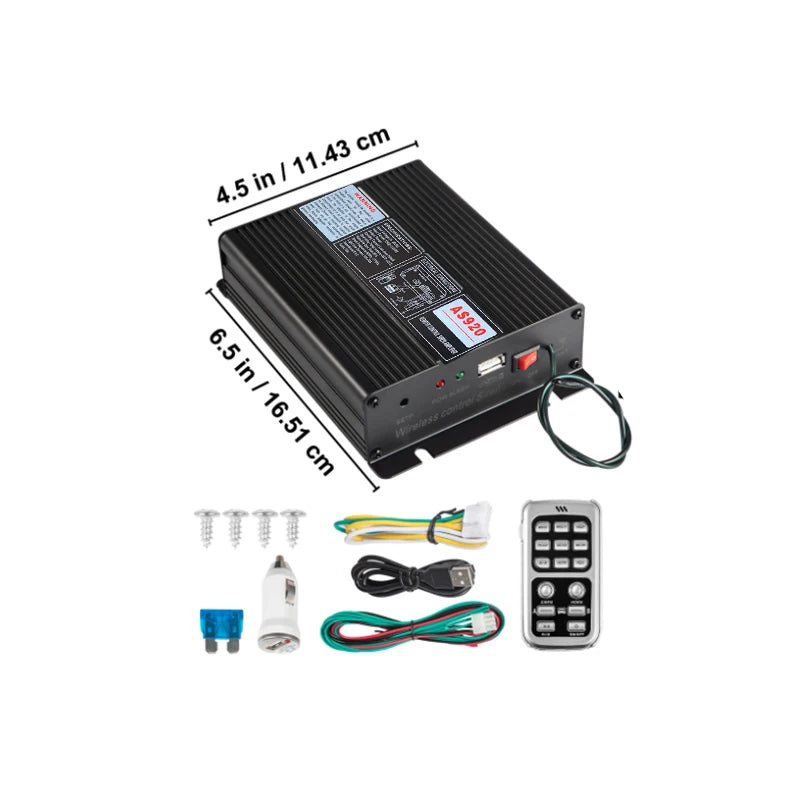 12V 200W Multi-Tone Vehicle PA Siren – Component Options