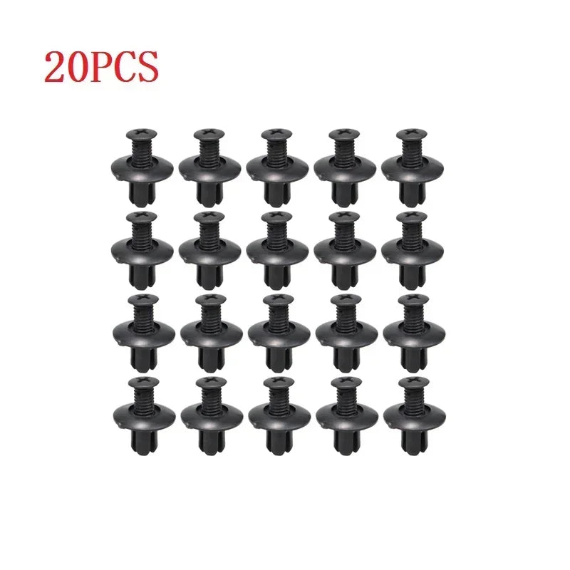 8 mm Plastic Push Rivet Fasteners – 10 to 50 Pack