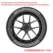 3D PVC Tire Letter Decal Set – White and Red Options