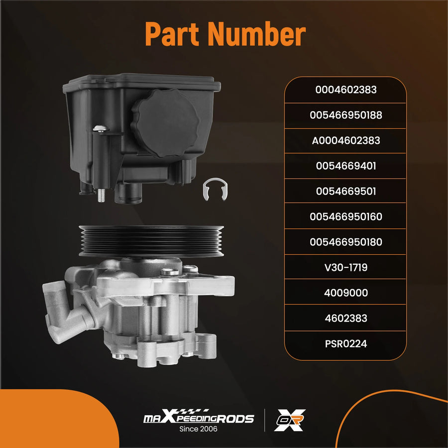Power Steering Pump with Reservoir for Mercedes-Benz 2010-2012