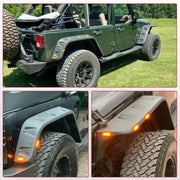Pocket Rivet-Style Fender Flare Set with LEDs for 2007–2018 Jeep Wrangler JK