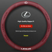 Suede Leather and Carbon Fiber-Look Steering Wheel Cover for Lexus Vehicles
