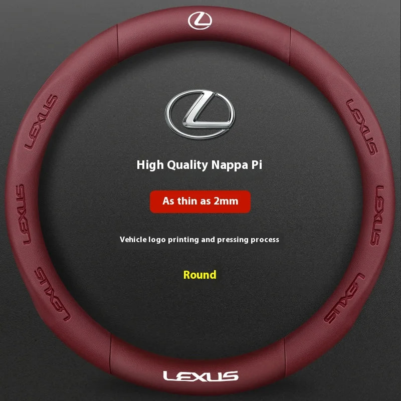 Suede Leather and Carbon Fiber-Look Steering Wheel Cover for Lexus Vehicles