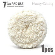 Rolled-Wool Polishing Pad, 9-Inch Face / 7-Inch Backing
