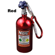 10cm Outdoor Nos Bottle Style Key Chain Car Ashtray Metal Car Ashtray Aluminium Keychain Bag