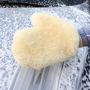 Double-Sided Wool Car Wash Mitt, 28 x 22 cm