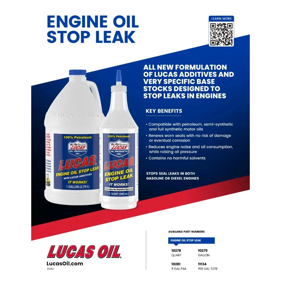 Lucas Oil 10278 Engine Oil Stop Leak, 32 oz Case of 6