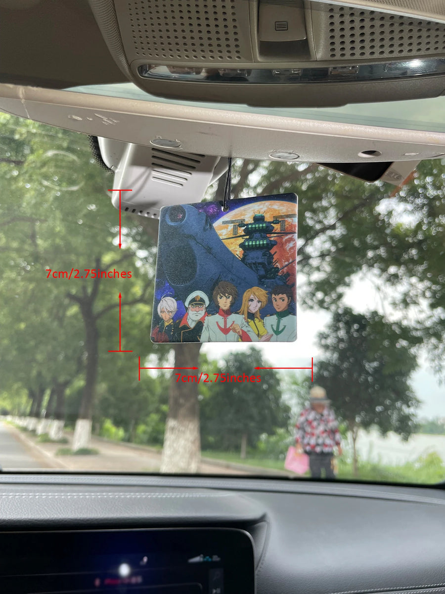 Space Battleship Retro Anime Hanging Car Air Freshener
