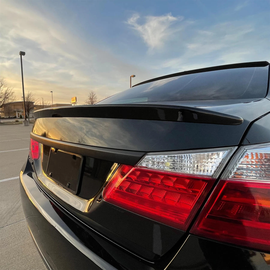 Rear Spoiler Wing for Honda Accord Sedan 4 Door Glossy Black Rear Trunk Lid Spoiler 2013-2017