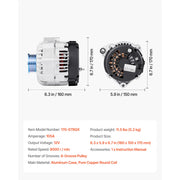 Alternator for Chevrolet Silverado 1500 HD, Saab 9-7X & Isuzu Ascender 2001-2006