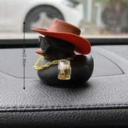 Graduation Rubber Duck Dashboard Ornament with Hat and Sunglasses