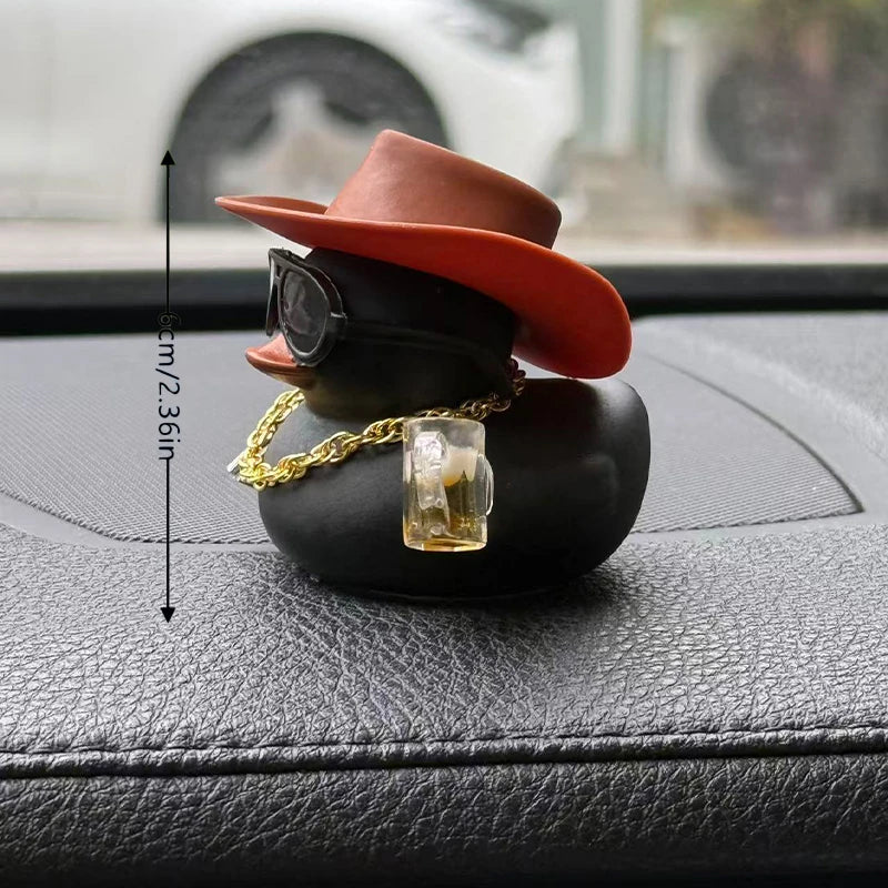 Graduation Rubber Duck Dashboard Ornament with Hat and Sunglasses