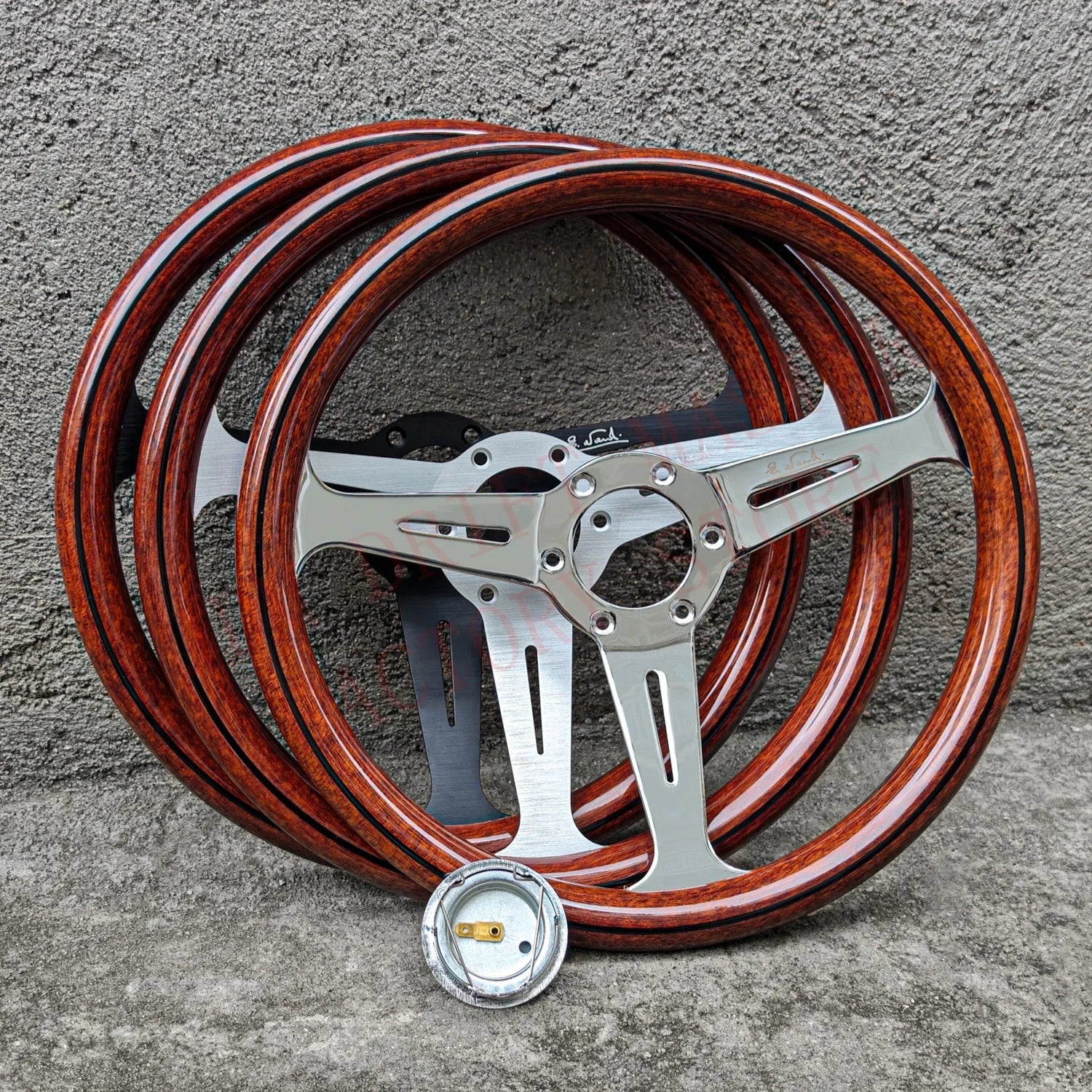 Universal 358mm Wood Sport Steering Wheel