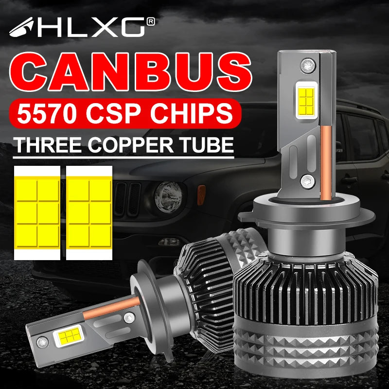 H1/H4/H7/H11/9005/9006 LED Headlight Bulb – 6000K, CANBUS