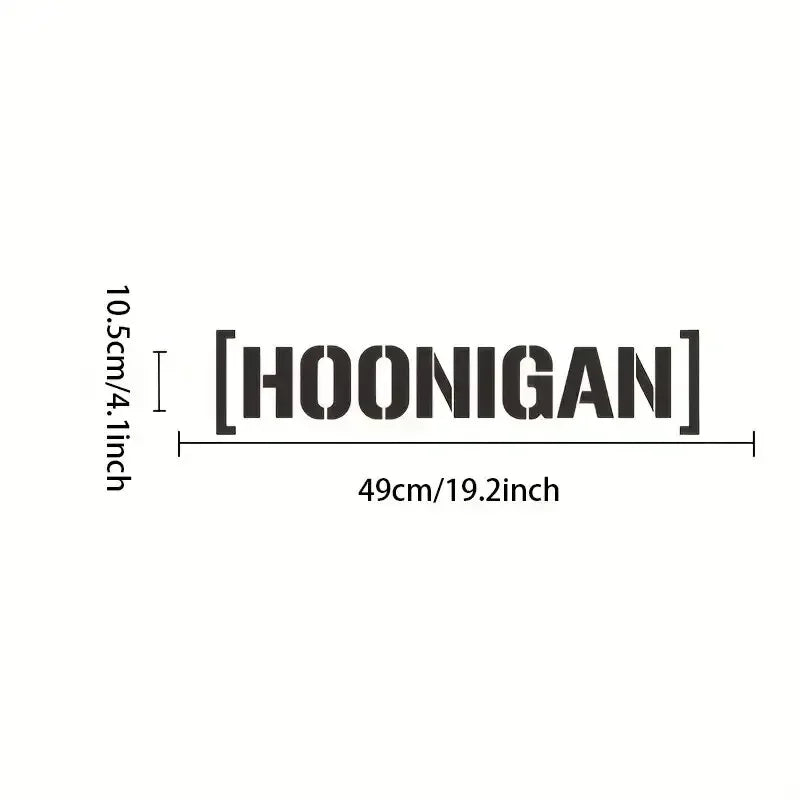 Hoonigan Reflective Letter Car Decal – 49 x 10.5 cm