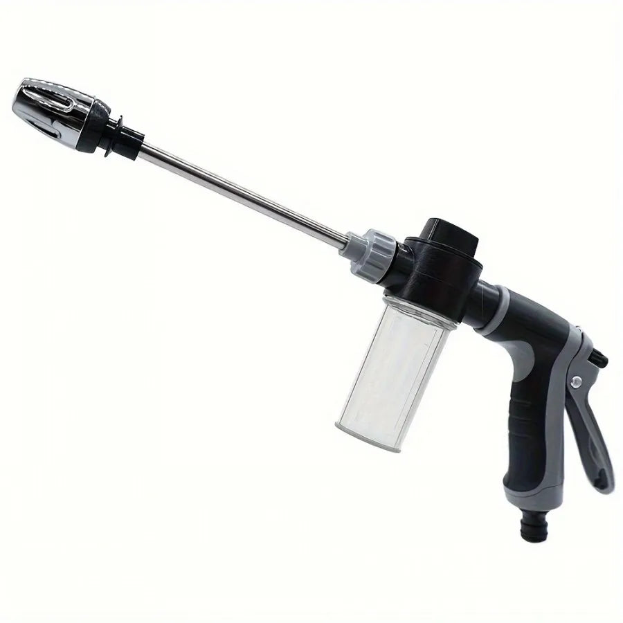 High-Pressure Car Wash Water Gun With Foam Bottle and Hose Nozzle