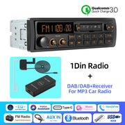 Retro 1-DIN Bluetooth Car Stereo with FM, AM, RDS, DAB, USB and AUX