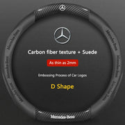 3D Carbon-Fiber-Texture Steering Wheel Cover – Mercedes-Benz