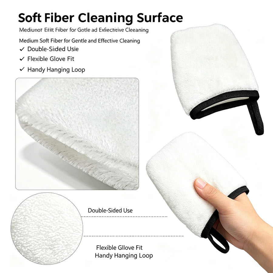 Double-Sided Microfiber Car Interior Cleaning Mitts