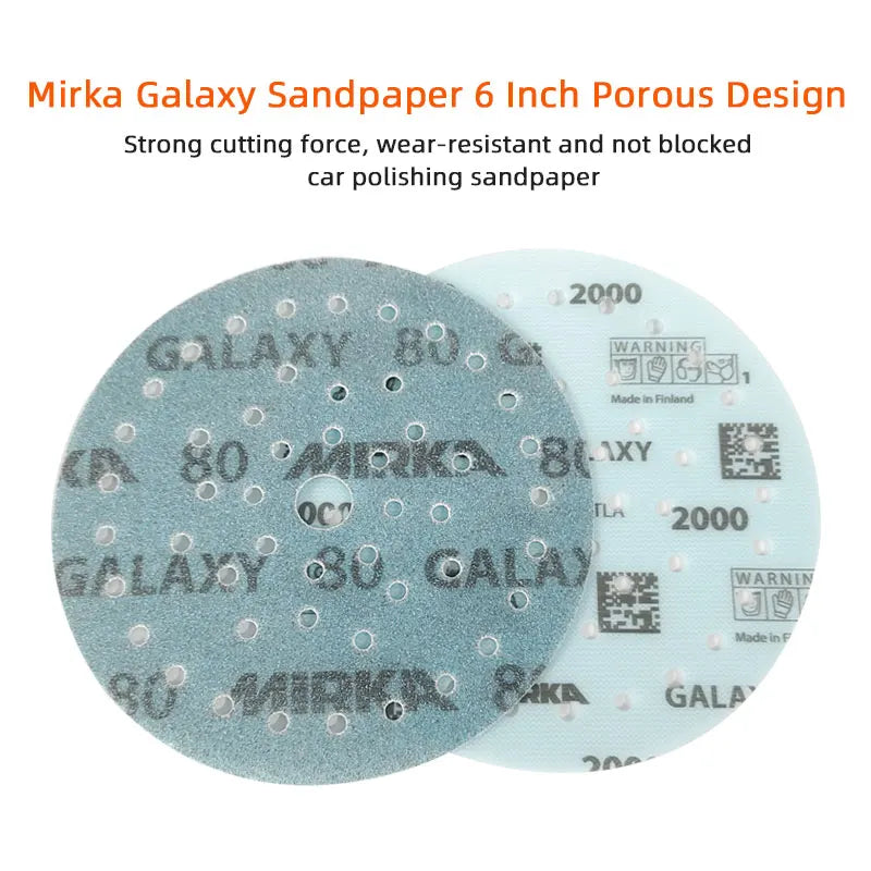 6-Inch Hook-and-Loop Sanding Discs – 80–2000 Grit