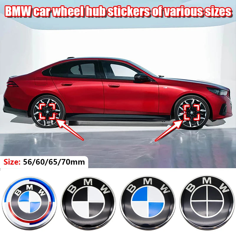 Aluminum Wheel Center-Cap Emblem Sticker Set for BMW X5