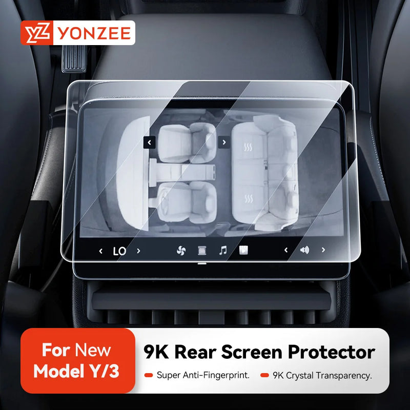 Rear Center Tempered-Glass Screen Protector for Tesla Model 3/Y Highland and Juniper