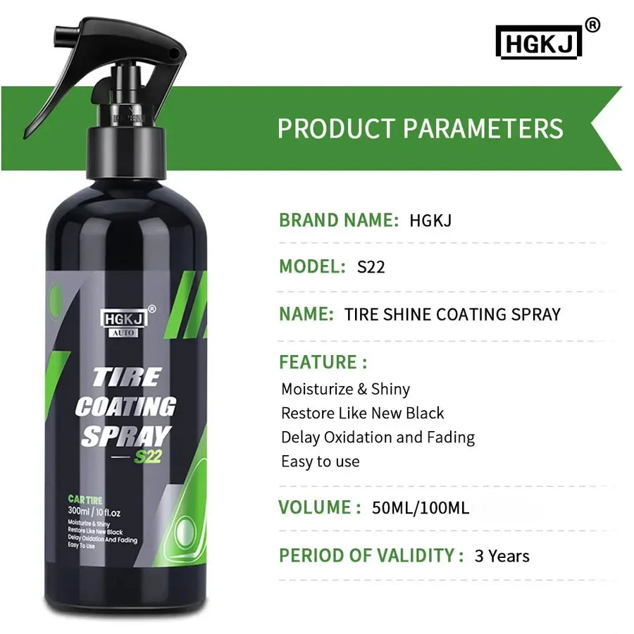 Automotive Tire Shine and Rubber Restorer