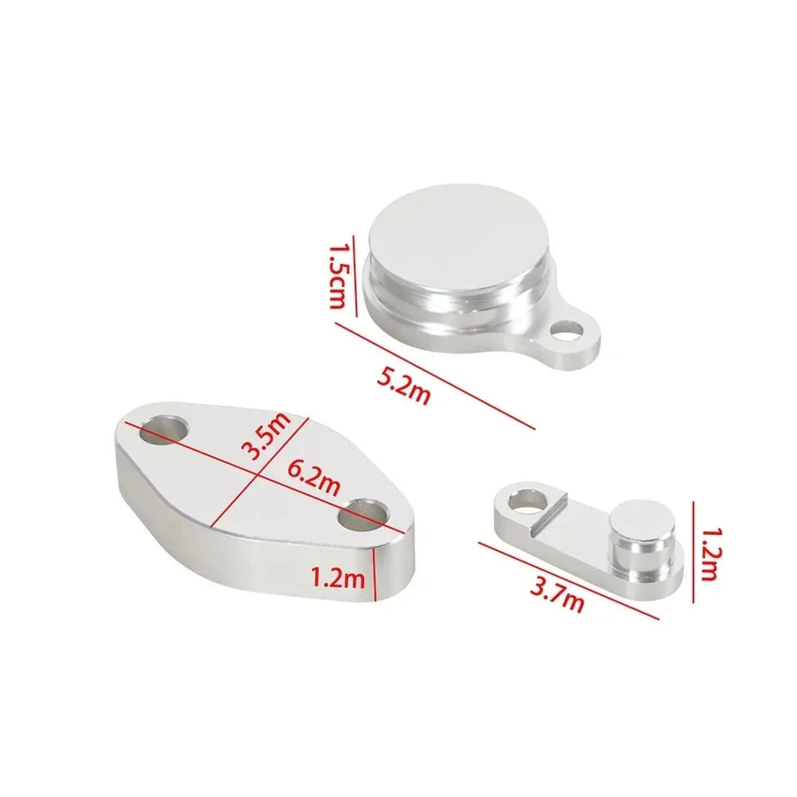 For LS Engine EVAG EGR Block Off Plates Kit Intake Exhaust Manifold Baffle Aluminum Valves Gasket Set New