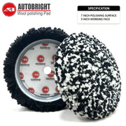 Wool Polishing Pad, 7-Inch Backing & 9-Inch Face